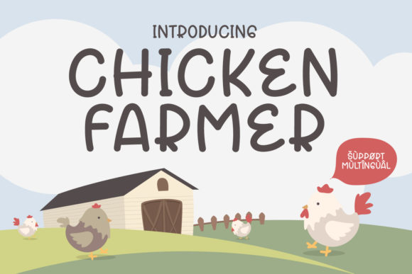 Chicken Farmer: A Playful Display Font for Whimsical Designs