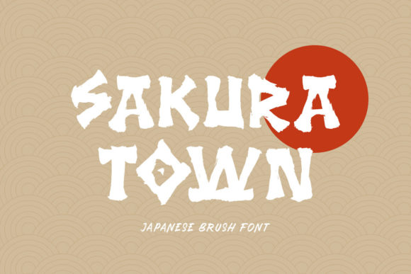 Sakura Town: A Bold Brushed Display Font for Modern Branding